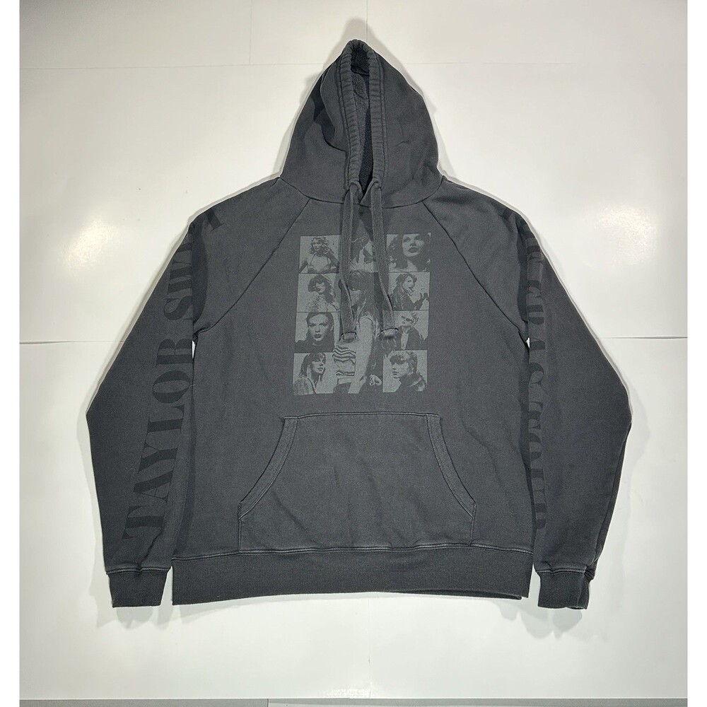 Taylor Swift The Eras USA Tour Hoodie 2-Sided Black Grey Sz Small Official Merch